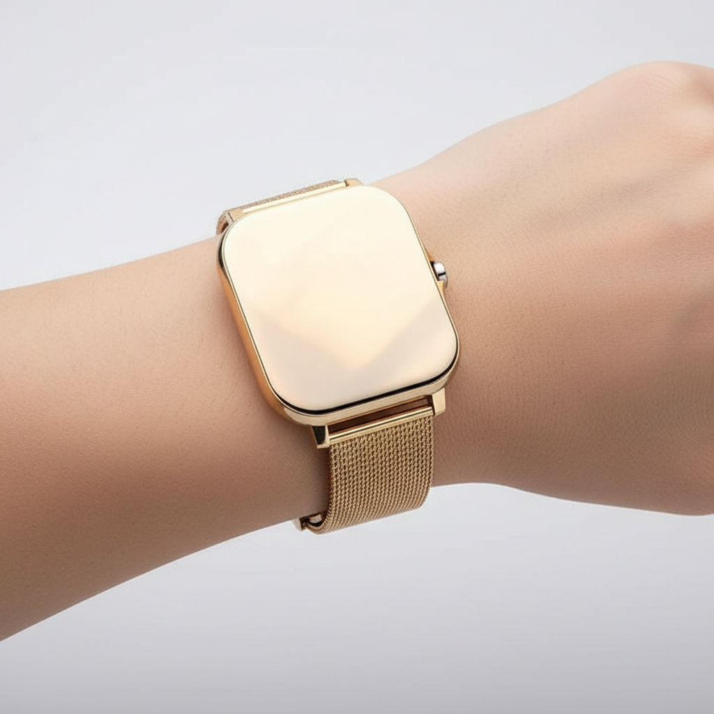 Smukła opaska smartwatch z ekranem dotykowym i monitorem aktywności