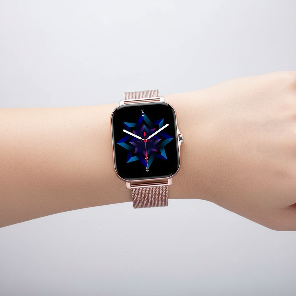Smukła opaska smartwatch z ekranem dotykowym i monitorem aktywności