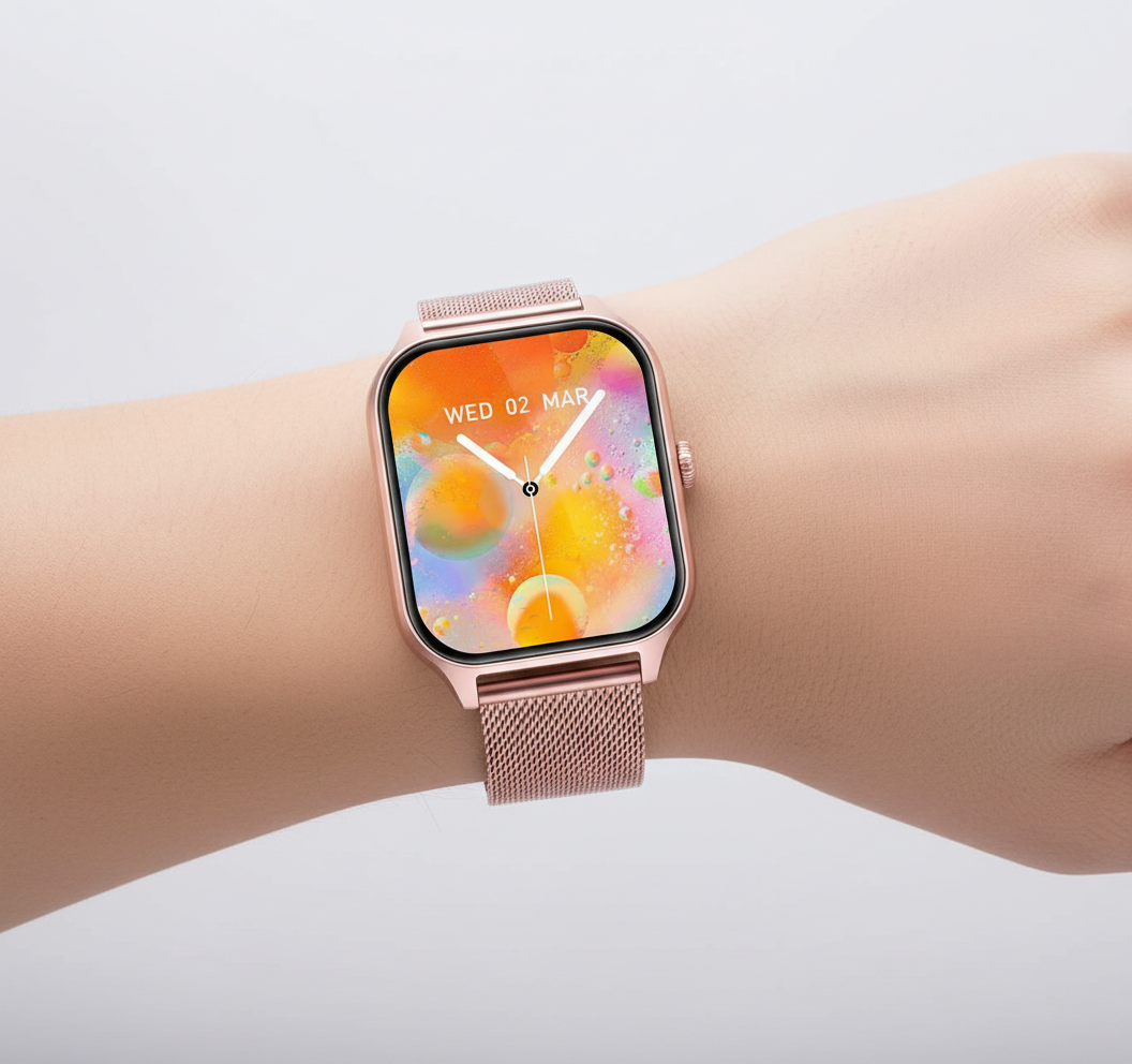 Smukła opaska smartwatch z ekranem dotykowym i monitorem aktywności