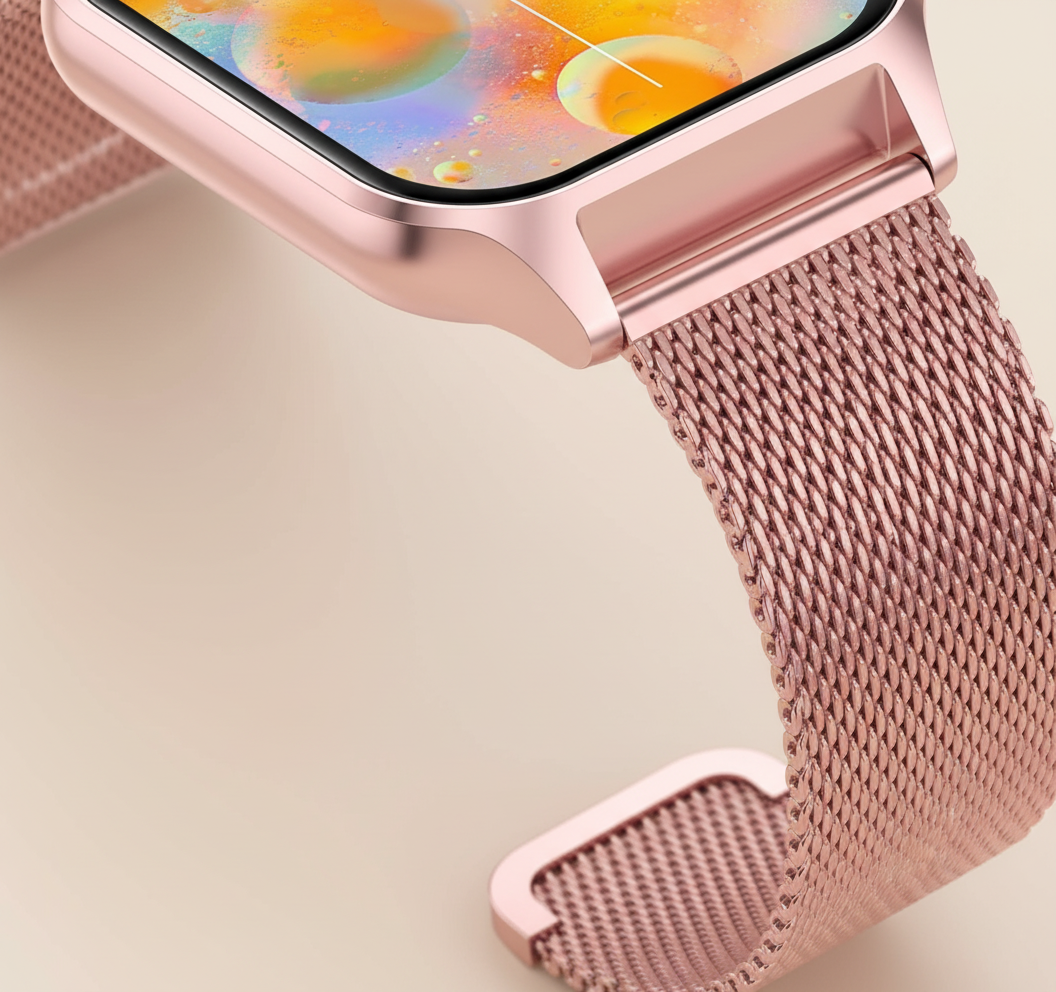 Smukła opaska smartwatch z ekranem dotykowym i monitorem aktywności