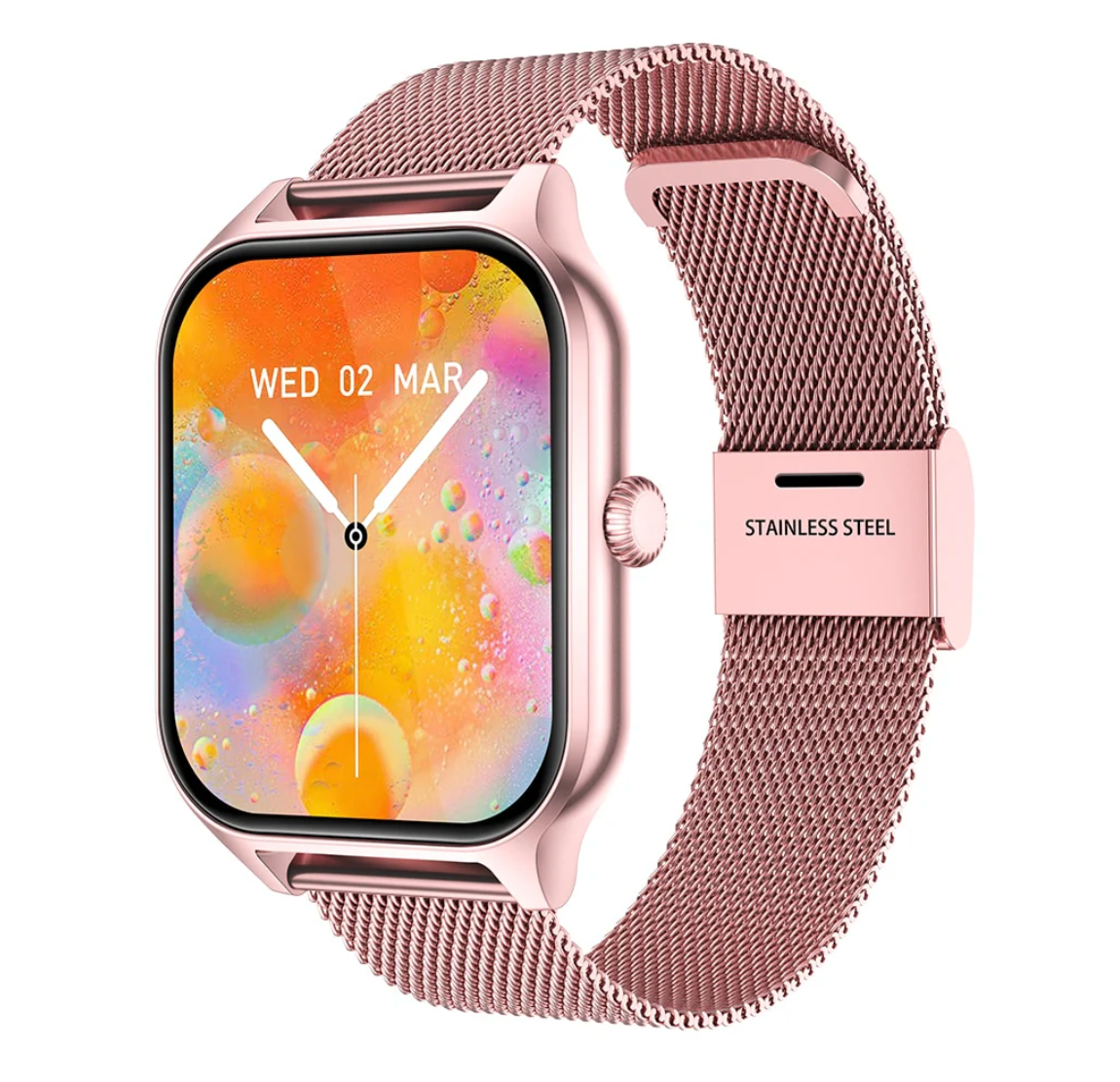 Smukła opaska smartwatch z ekranem dotykowym i monitorem aktywności