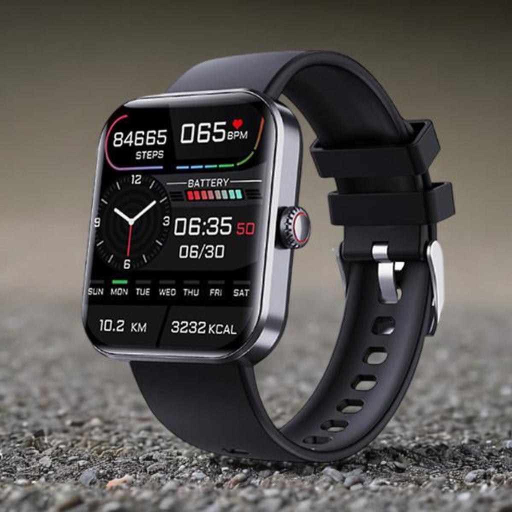 Elegancki smartwatch do monitorowania zdrowia z funkcją połączeń Bluetooth i śledzenia aktywności fizycznej
