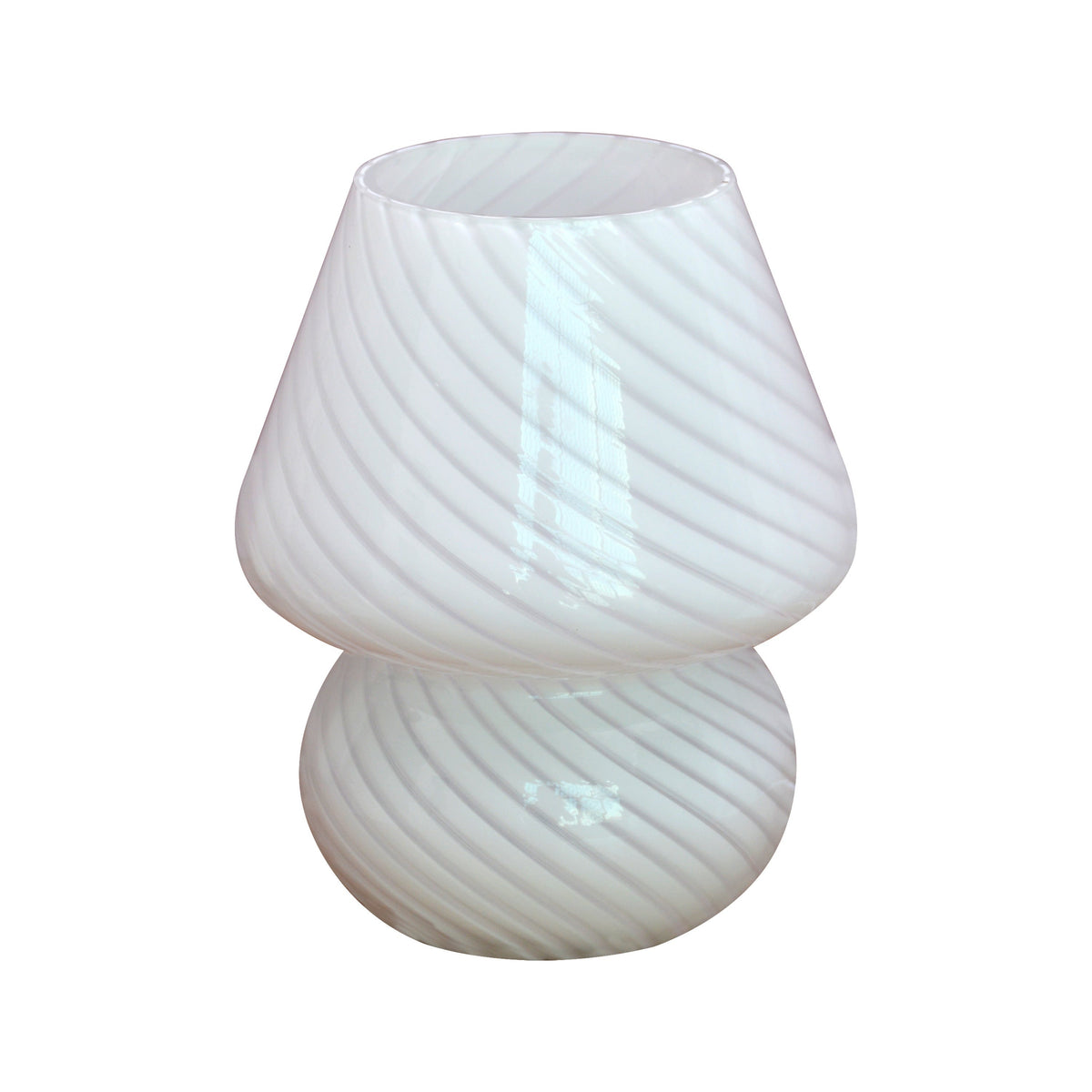 Lampa stołowa z artystycznego szkła wirowego w kształcie grzybka z funkcją ściemniania