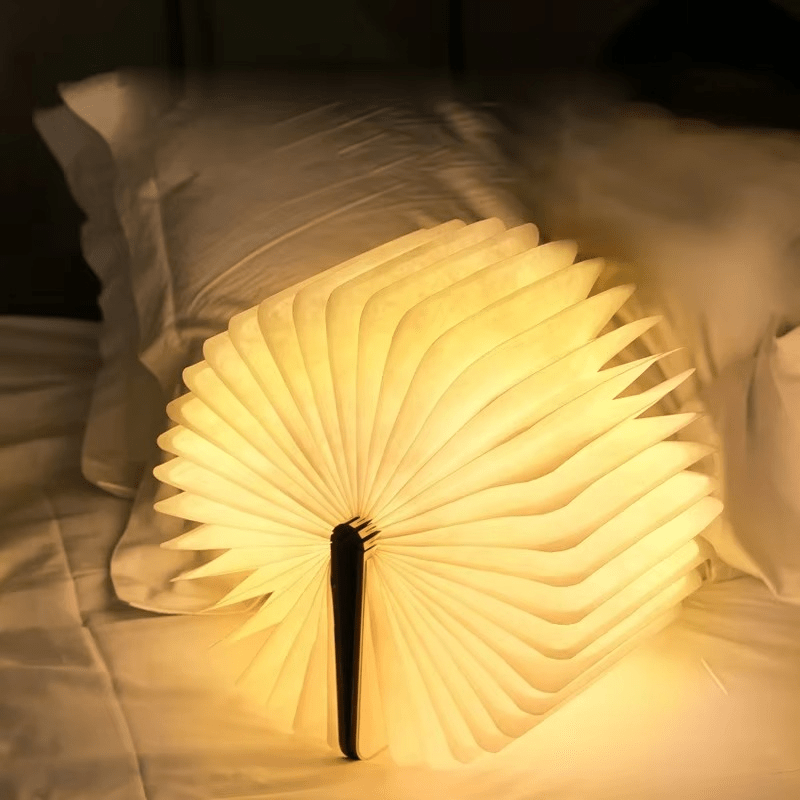 Składana przenośna lampa stołowa w stylu książki z akumulatorem