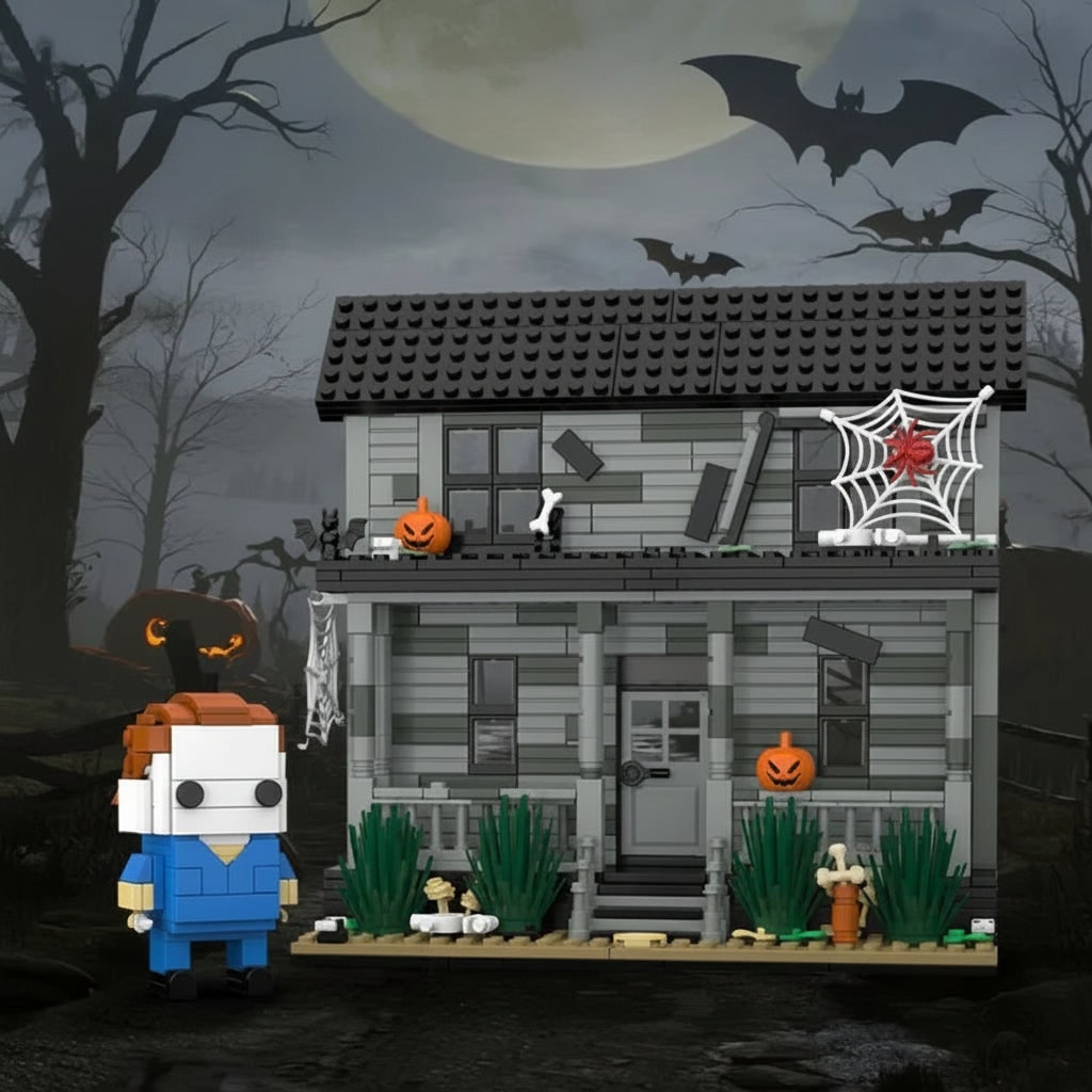Zestaw klocków konstrukcyjnych - upiorny dom duchów na Halloween