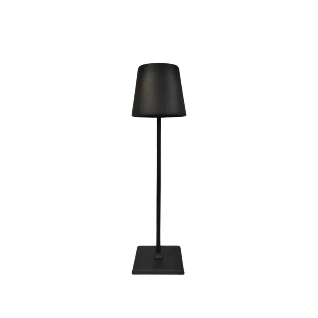 Nowoczesna metaliczna aluminiowa bezprzewodowa lampa stołowa z funkcją ładowania, dotykowym ściemniaczem