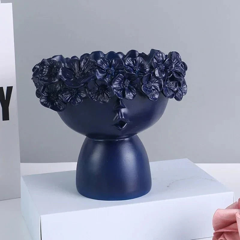 Ręcznie wykonany artystyczny wielofunkcyjny wazon-osłonka na rośliny z żywicy