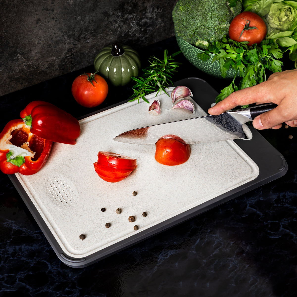 Nieporowata deska do krojenia ze stali nierdzewnej, odporna na wysoką temperaturę