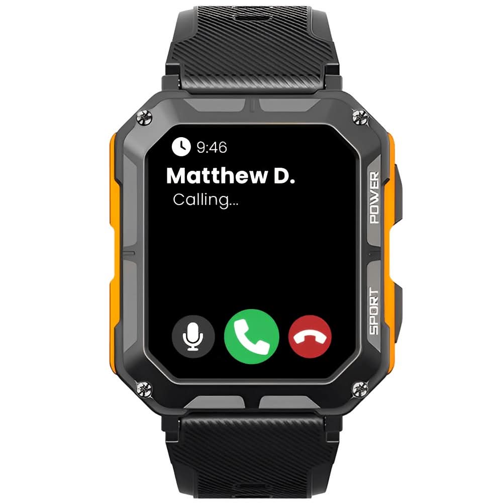Wytrzymały, wstrząsoodporny i wodoodporny smartwatch klasy wojskowej do monitorowania zdrowia
