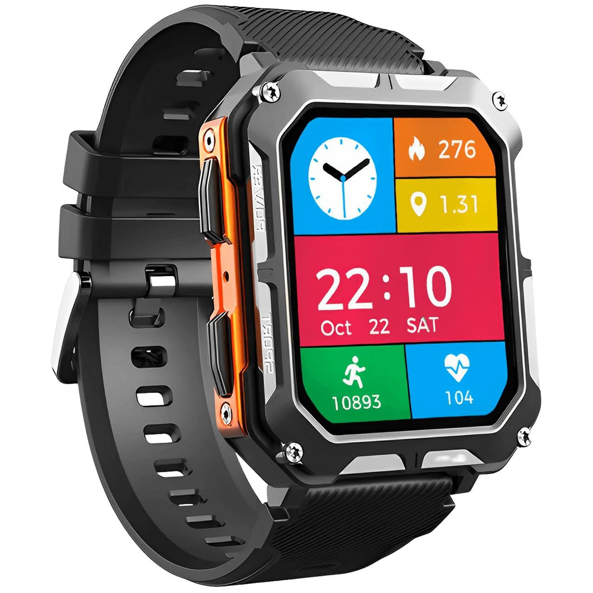 Wytrzymały, wstrząsoodporny i wodoodporny smartwatch klasy wojskowej do monitorowania zdrowia