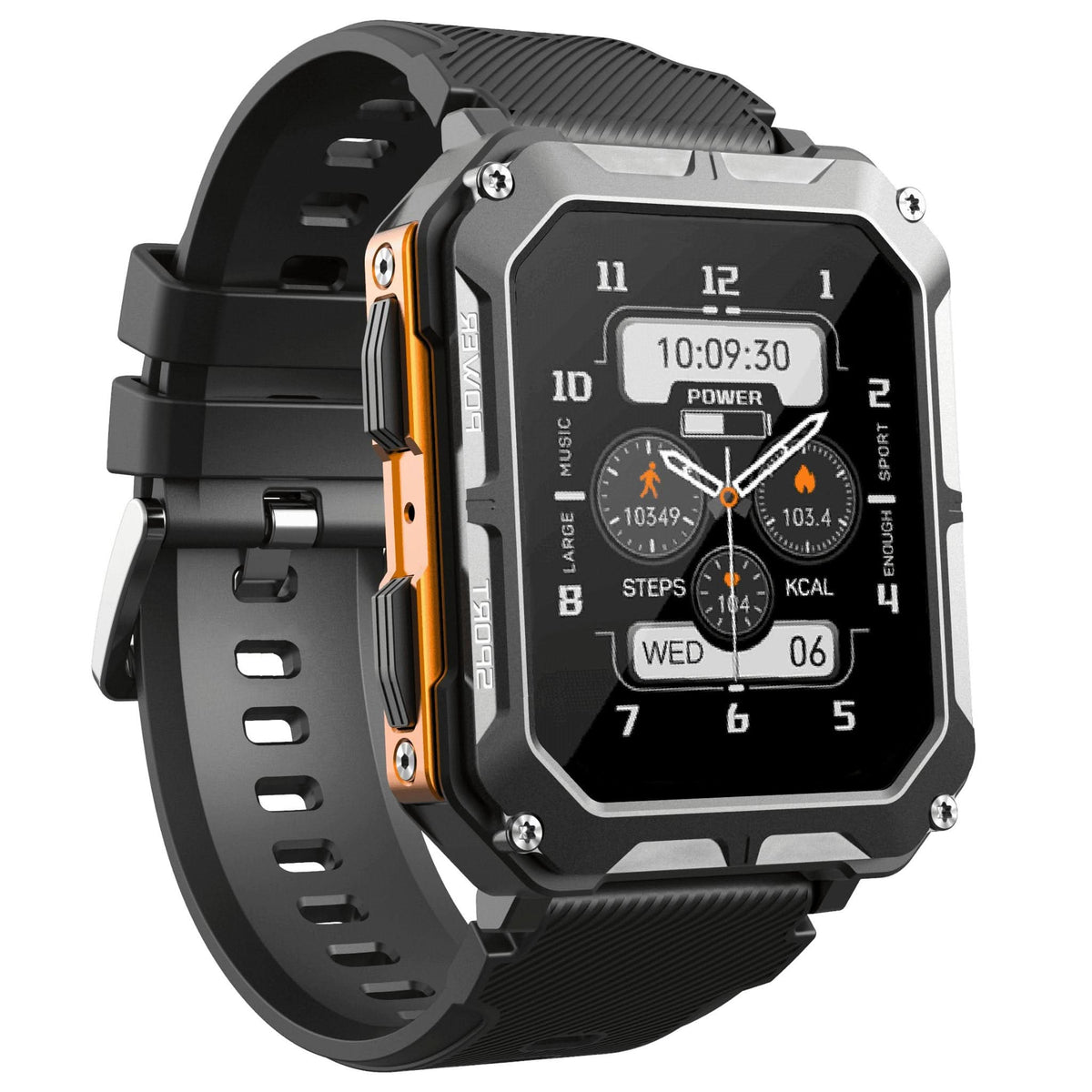 Wytrzymały, wstrząsoodporny i wodoodporny smartwatch klasy wojskowej do monitorowania zdrowia
