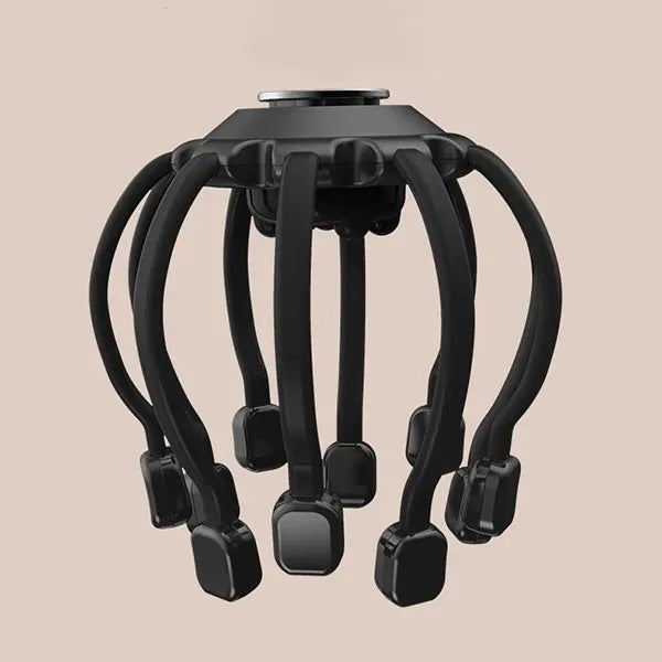 Ergonomiczny elektryczny masażer głowy Bluetooth z wieloma końcówkami wibracyjnymi