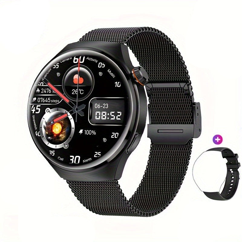 Okrągły smartwatch z ekranem dotykowym, NFC, GPS i monitorem aktywności dla mężczyzn