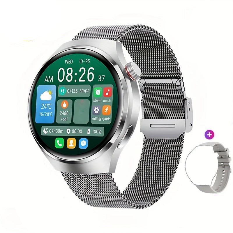 Okrągły smartwatch z ekranem dotykowym, NFC, GPS i monitorem aktywności dla mężczyzn
