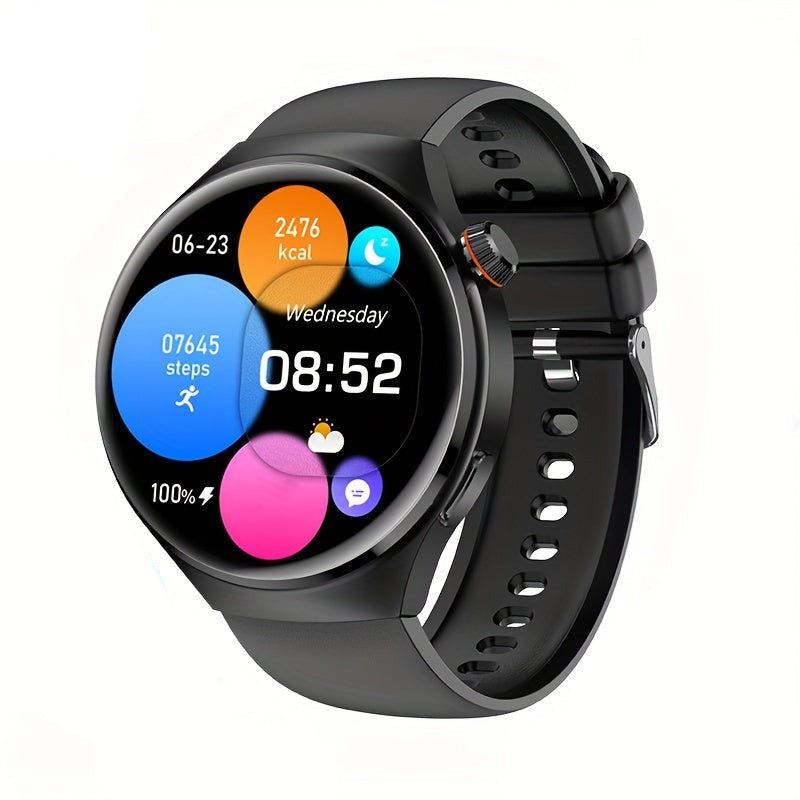 Okrągły smartwatch z ekranem dotykowym, NFC, GPS i monitorem aktywności dla mężczyzn