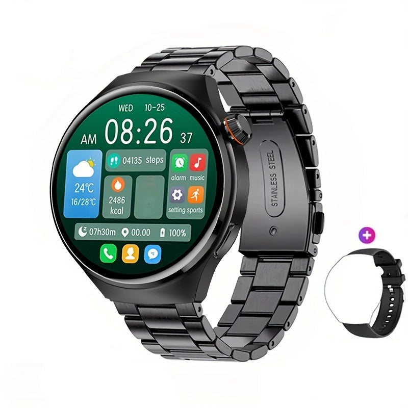 Okrągły smartwatch z ekranem dotykowym, NFC, GPS i monitorem aktywności dla mężczyzn
