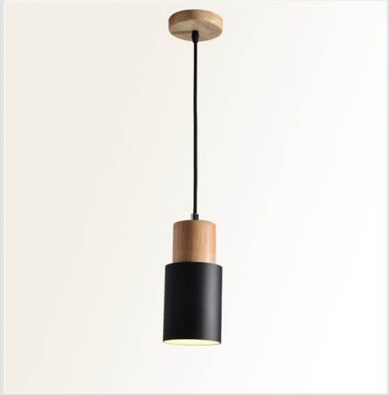 Minimalistyczna cylindryczna aluminiowa lampa wisząca z regulowanym przewodem