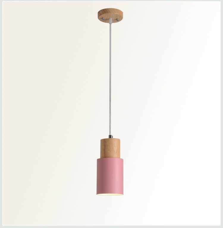 Minimalistyczna cylindryczna aluminiowa lampa wisząca z regulowanym przewodem