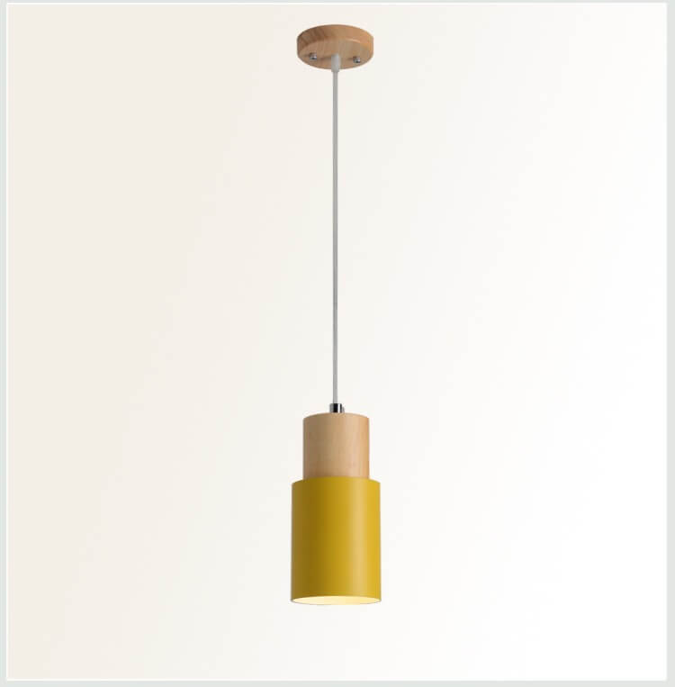 Minimalistyczna cylindryczna aluminiowa lampa wisząca z regulowanym przewodem
