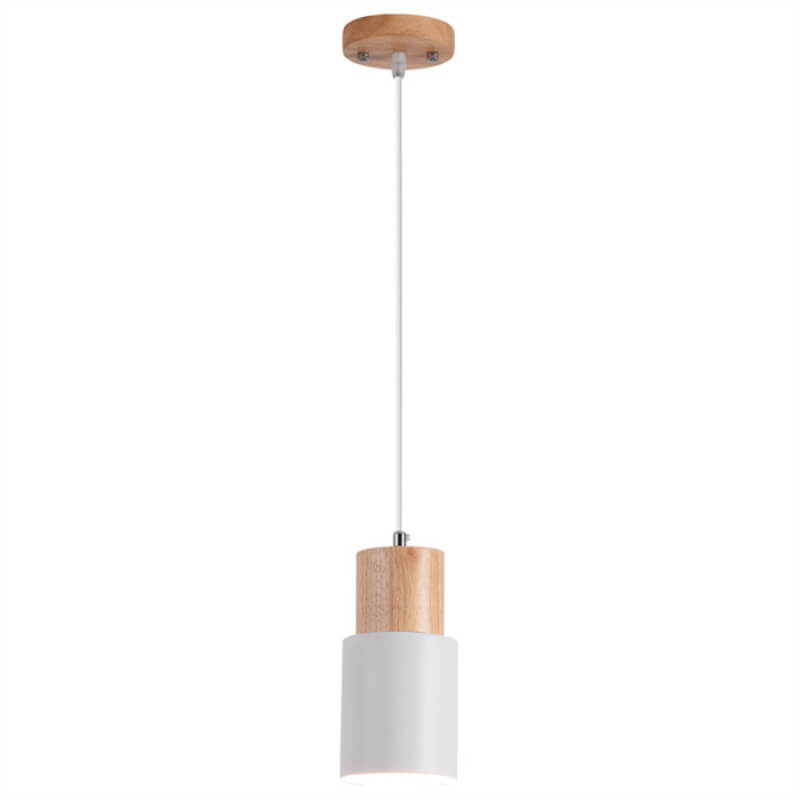 Minimalistyczna cylindryczna aluminiowa lampa wisząca z regulowanym przewodem