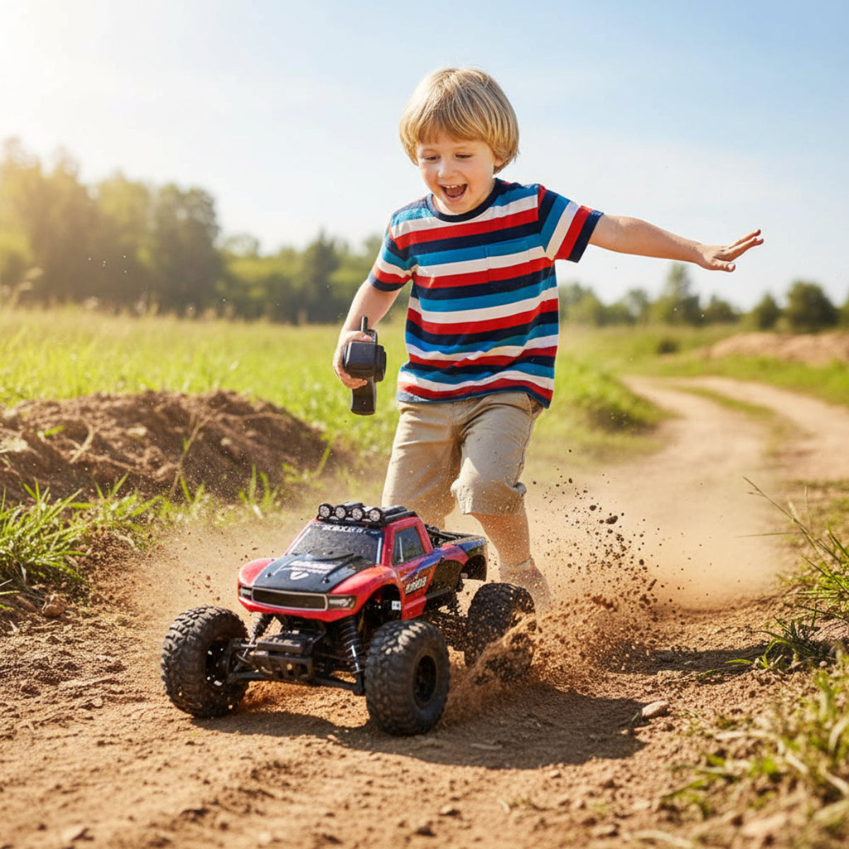 Wodoodporna amfibia terenowa zdalnie sterowana - zabawkowa ciężarówka monster truck
