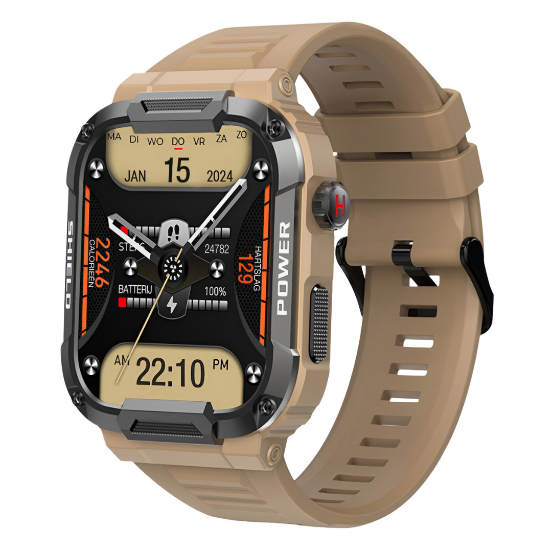 Wytrzymały, wstrząsoodporny i wodoodporny smartwatch do monitorowania zdrowia dla mężczyzn
