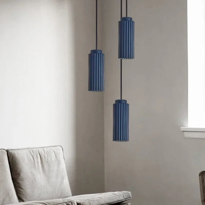 Skandynawska minimalistyczna metalowo-szklana lampa wisząca sufitowa
