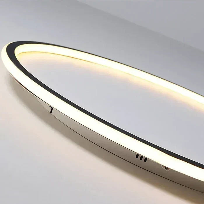 Skandynawska okrągła sufitowa lampa z metalową szklaną kulą