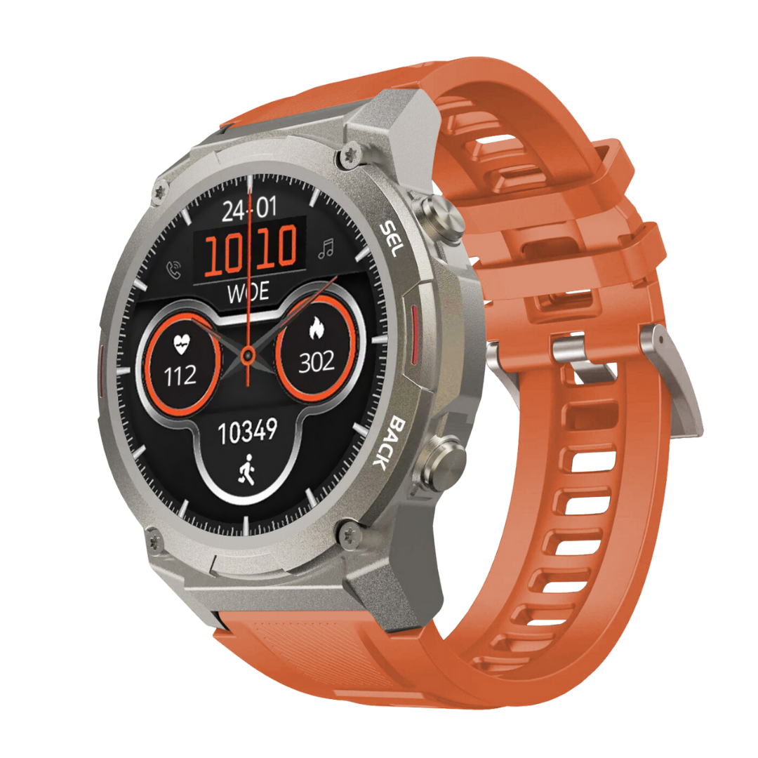 Wytrzymały smartwatch z aluminiową obudową, wodoodporny, z ekranem AMOLED i funkcjami monitora aktywności
