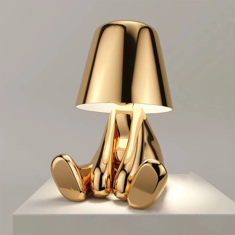Elegancka bezprzewodowa ładowalna lampa stołowa z dotykowym sterowaniem, funkcją ściemniania i ciepłym światłem