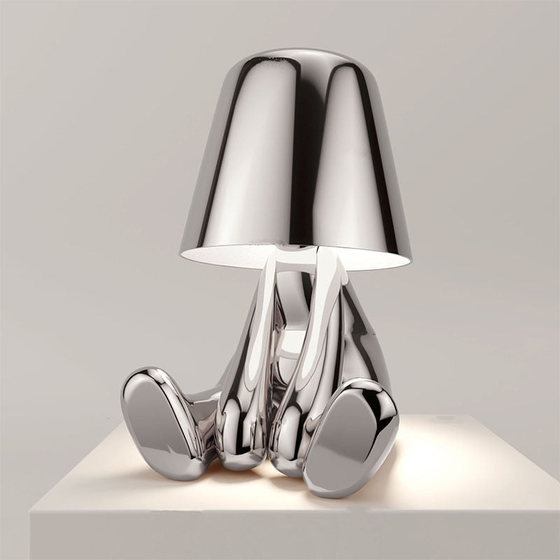 Elegancka bezprzewodowa ładowalna lampa stołowa z dotykowym sterowaniem, funkcją ściemniania i ciepłym światłem