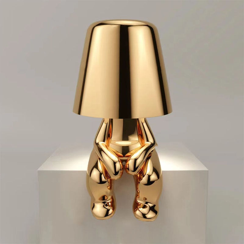 Elegancka bezprzewodowa ładowalna lampa stołowa z dotykowym sterowaniem, funkcją ściemniania i ciepłym światłem