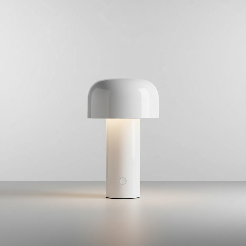 Elegancka bezprzewodowa lampa stołowa w kształcie grzyba ze sterowaniem dotykowym