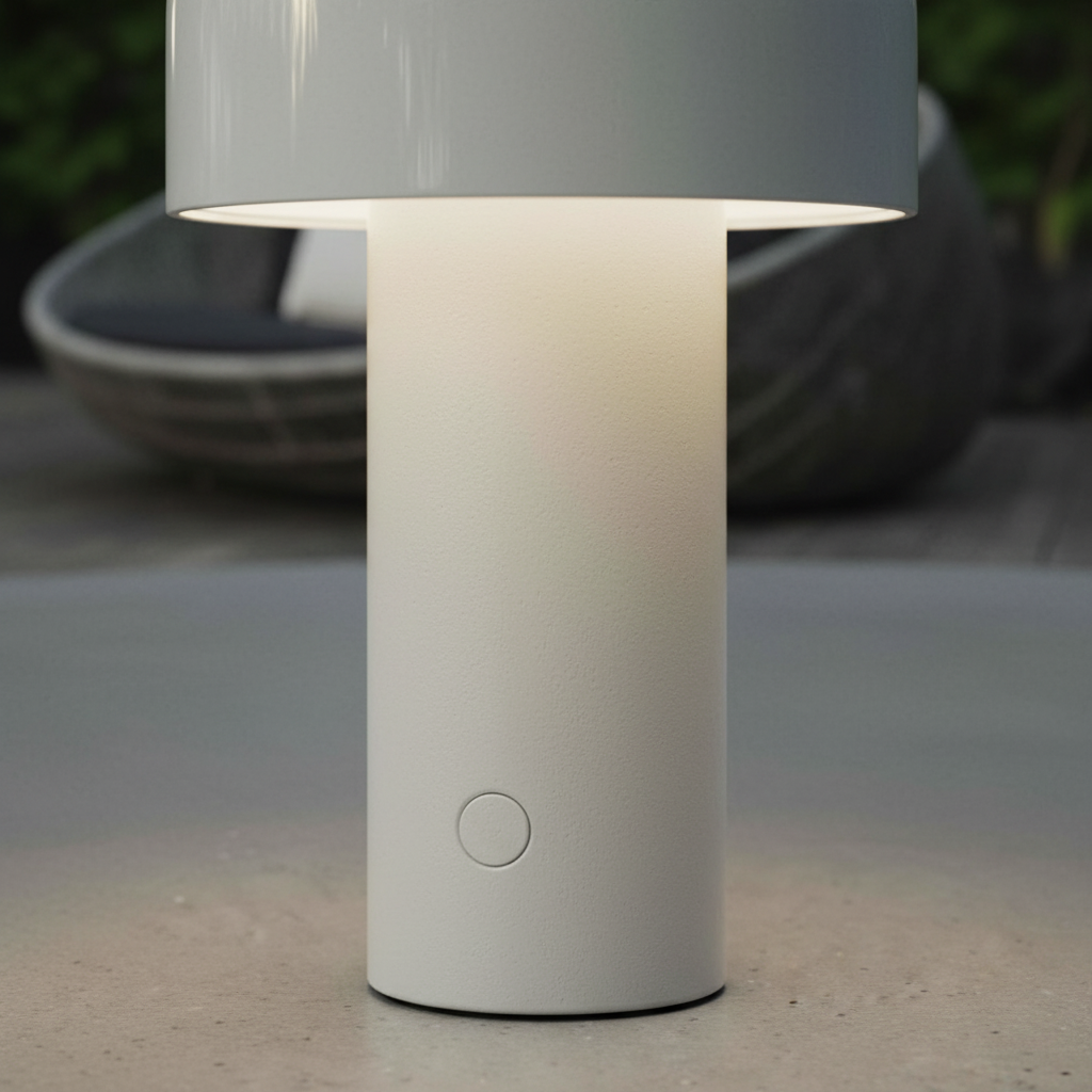 Elegancka bezprzewodowa lampa stołowa w kształcie grzyba ze sterowaniem dotykowym