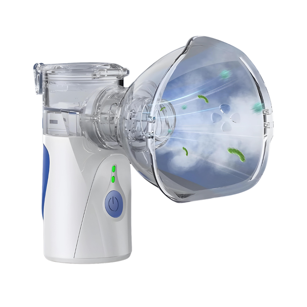 Przenośna, kompaktowa maska inhalatora parowego z nebulizatorem ultradźwiękowym