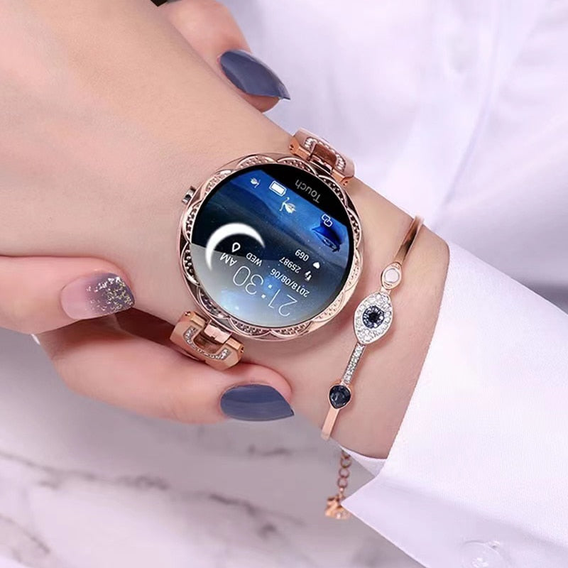 Wodoodporny smartwatch sportowy z monitorem tętna i ciśnienia krwi